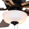 Vaxcel Lisbon 42-in. Black and Hickory Flush Mount Hugger Ceiling Fan with LED Light Kit and Pull Chain F0089 - alternate 2